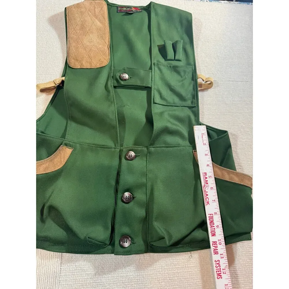 Vintage 10x Americas Finest Sport Clothing Hunting Shooting Vest Men’s Size 34/S